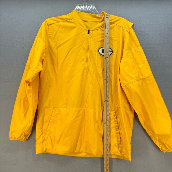Green Bay Packers Jacket Men's size Large NFL Nike 1/4 Zip Gold Pullover - Picture 4 of 13